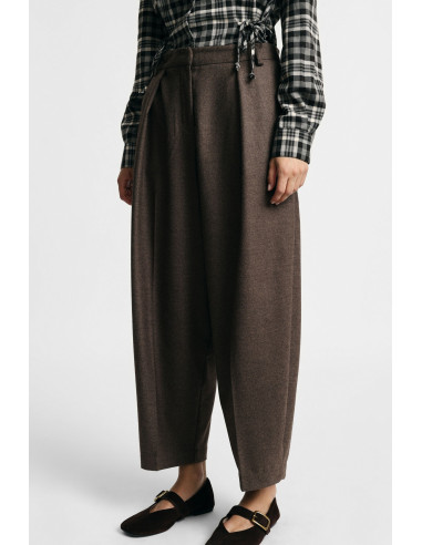 Pantalon palazzo taille haute à pinces, s'il vous plaît
