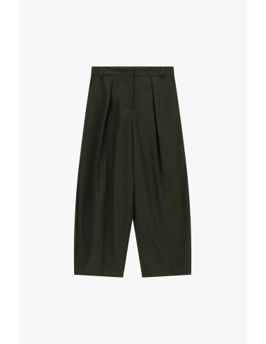 Pantalon palazzo taille haute à pinces, s'il vous plaît