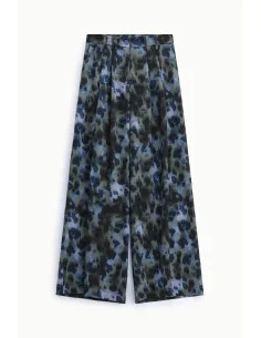 Please High-Waisted Patterned Palazzo Trousers