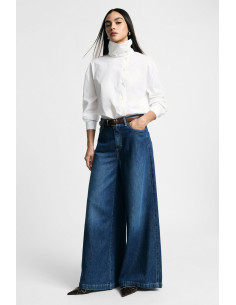 Extralarge Flared Jeans with Five Pockets Please