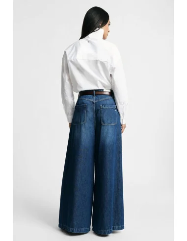 Extralarge Flared Jeans with Five Pockets Please