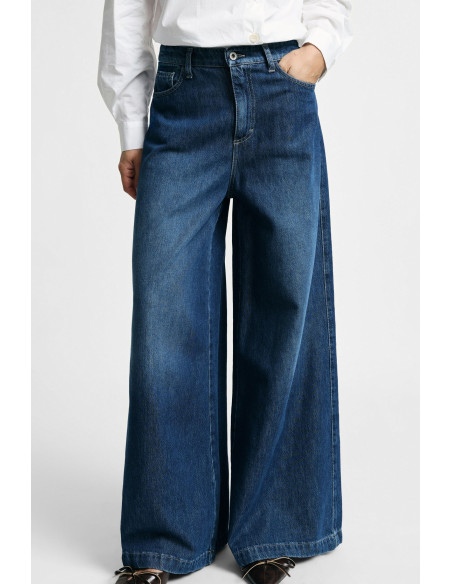 Jean à pattes d’éléphant extra-larges avec cinq poches Please
