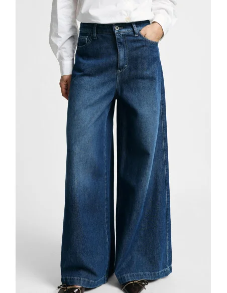 Extralarge Flared Jeans with Five Pockets Please