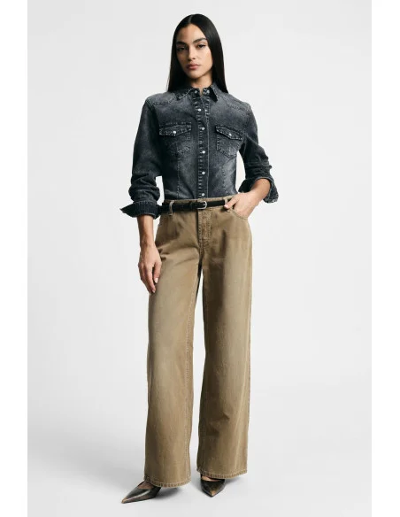 Pantalon palazzo taille normale à cinq poches Please