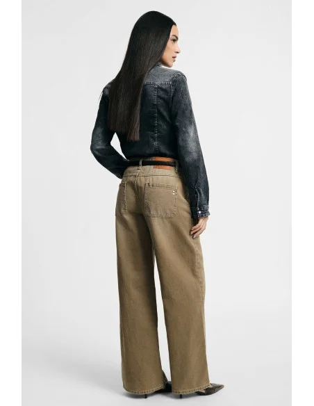 Pantalon palazzo taille normale à cinq poches Please