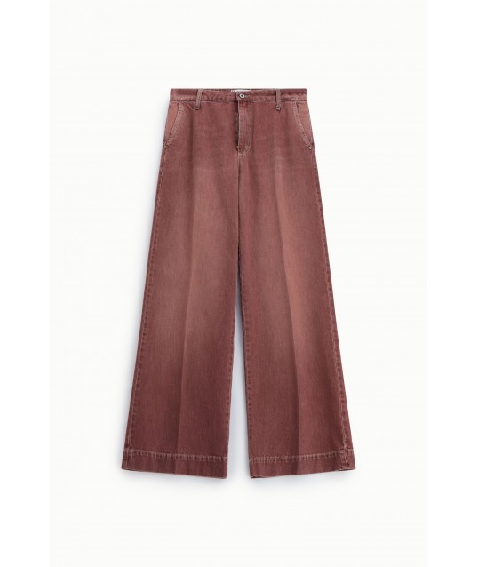 Jeans A Gamba Larga Con Chiusura A Bottone Please