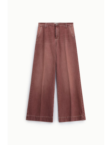 Jean à jambes larges avec fermeture à bouton Please