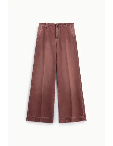 Jeans A Gamba Larga Con Chiusura A Bottone Please