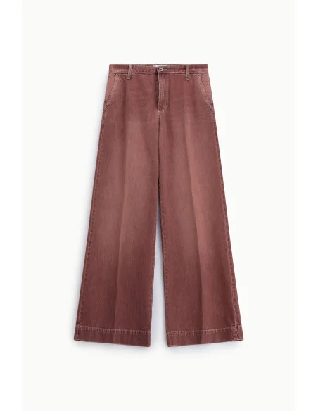 Jeans A Gamba Larga Con Chiusura A Bottone Please