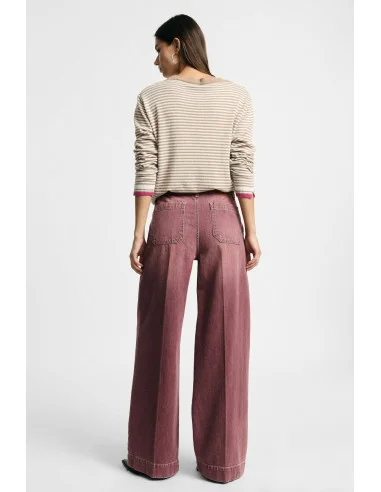 Wide-Leg Jeans with Button Closure Please