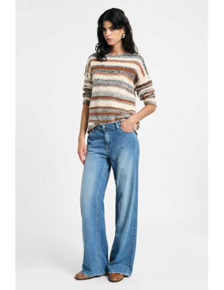Wide-leg jeans with frayed hems – Please - Vestiti Firmati Life Smiles