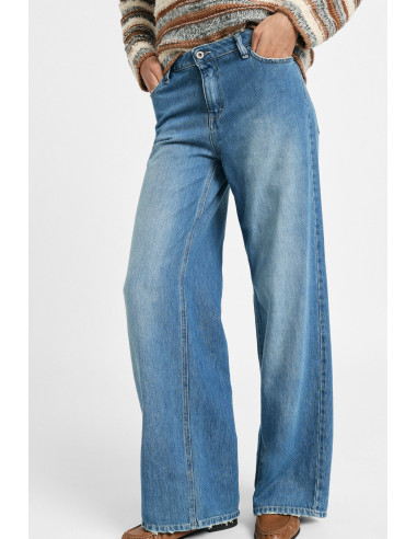Wide-leg jeans with frayed hems – Please - Vestiti Firmati Life Smiles