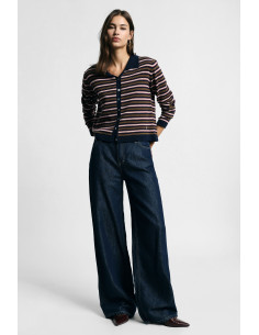 Jean à jambes larges avec coutures contrastantes Please