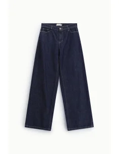Wide-Leg Jeans with Contrast Stitching Please 2
