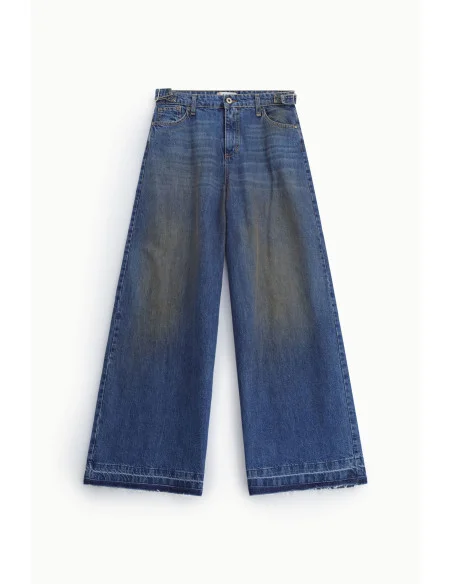 Jeans A Gamba Larga Con Fondo Ampio Please