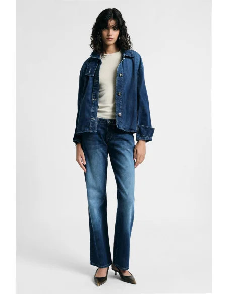 Jeans A Gamba Larga Con Effetto Slavato Please