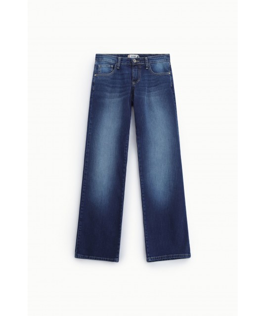 Jean à jambes larges avec effet délavé Please
