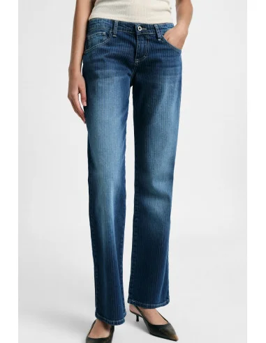 Jeans A Gamba Larga Con Effetto Slavato Please