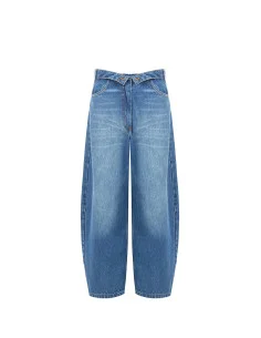 Jeans Ballon Effetto Consumato Con Risvolto In Vita Rinascimento