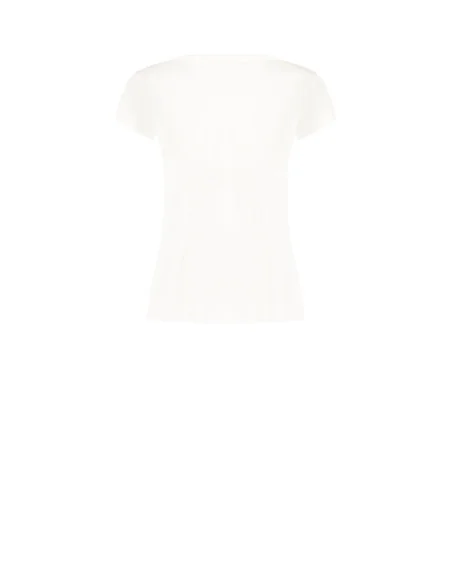 T-shirt coupe classique en mélange de viscose, avec imprimé « teckel » et strass « Rinascimento »