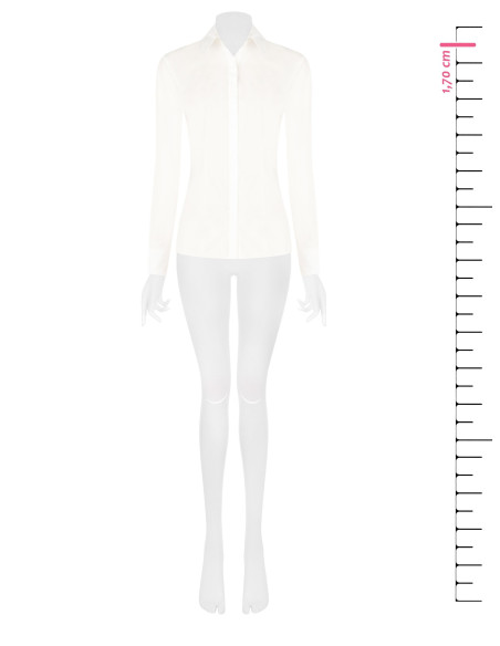 Rinascimento Fitted, Waist-Defining Cotton Shirt with Concealed Buttons