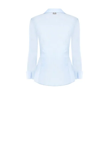 Chemise cintrée et moulante en coton avec boutons dissimulés « Rinascimento »