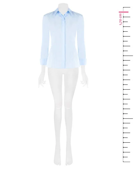 Chemise cintrée et moulante en coton avec boutons dissimulés « Rinascimento »