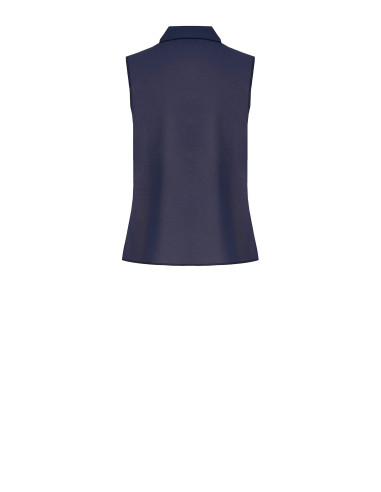 Blouse cintrée en georgette avec petit nœud et détail bijou « Rinascimento »