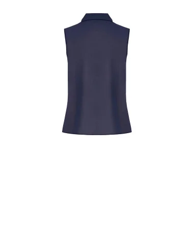 Blouse cintrée en georgette avec petit nœud et détail bijou « Rinascimento »
