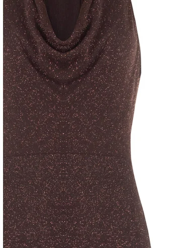 Robe longue évasée en lurex à effet pailleté « Rinascimento »
