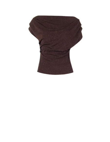 Top In Lurex Effetto Glitter Arricciato Sui Fianchi Rinascimento
