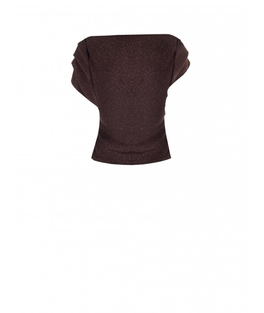 Top In Lurex Effetto Glitter Arricciato Sui Fianchi Rinascimento