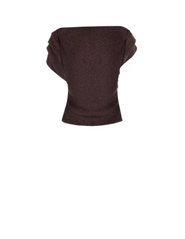 Lurex Top with a Glitter Effect, Gathered at the Hips – Rinascimento