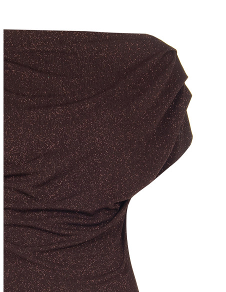 Top In Lurex Effetto Glitter Arricciato Sui Fianchi Rinascimento