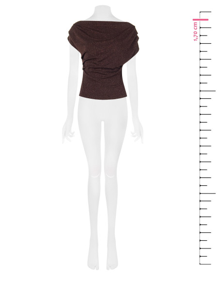 Top In Lurex Effetto Glitter Arricciato Sui Fianchi Rinascimento