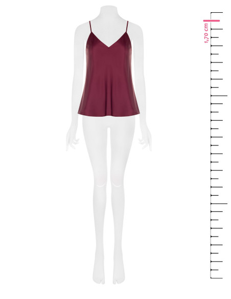 Rinascimento-Style Satin Fluid Top with Double V-Neck