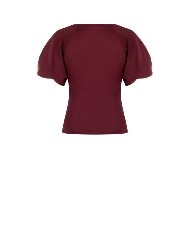 Top Sfiancato In Neoprene Con Maniche A Palloncino Rinascimento
