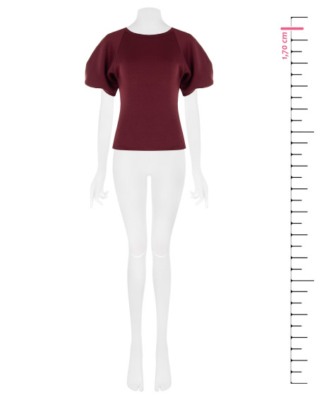 Rinascimento Neoprene Fitted Top with Balloon Sleeves