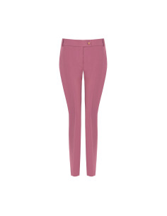 Straight-leg trousers in technical fabric with a Rinascimento logo button