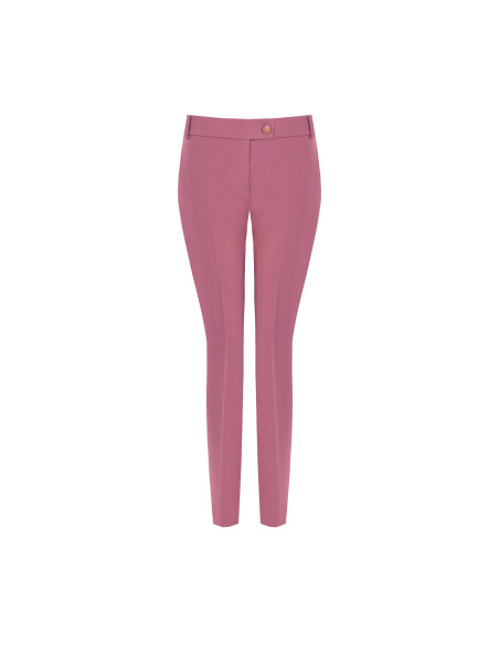 Pantalon droit en tissu technique avec bouton arborant le logo Rinascimento