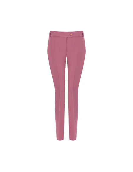 Pantaloni Dritti In Tessuto Tecnico Con Bottone Logo Rinascimento