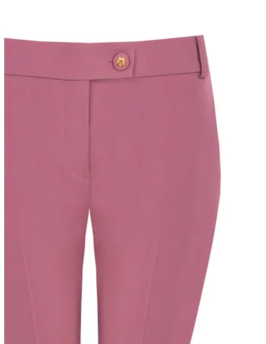 Pantalon droit en tissu technique avec bouton arborant le logo Rinascimento