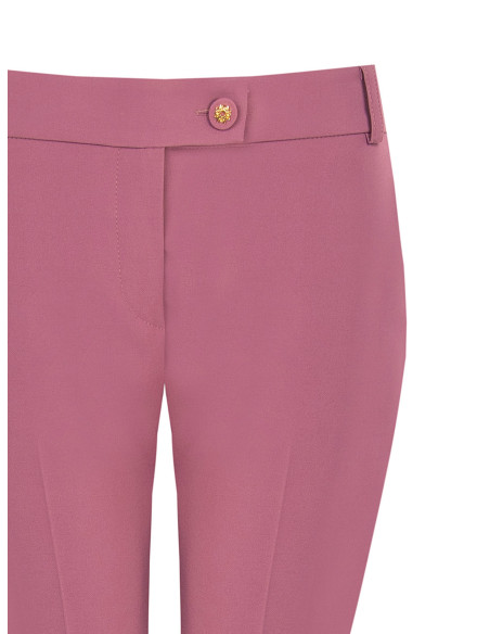 Pantalon droit en tissu technique avec bouton arborant le logo Rinascimento