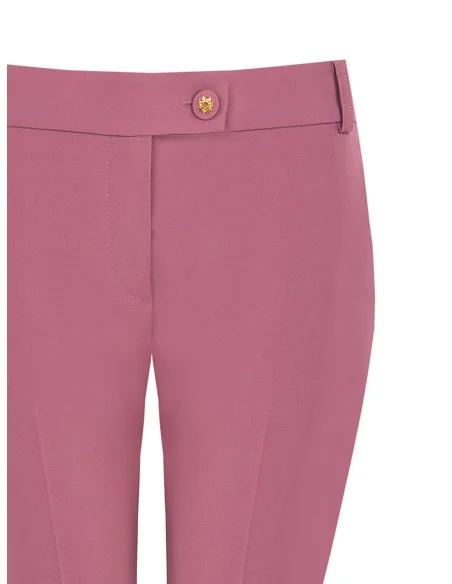 Pantaloni Dritti In Tessuto Tecnico Con Bottone Logo Rinascimento