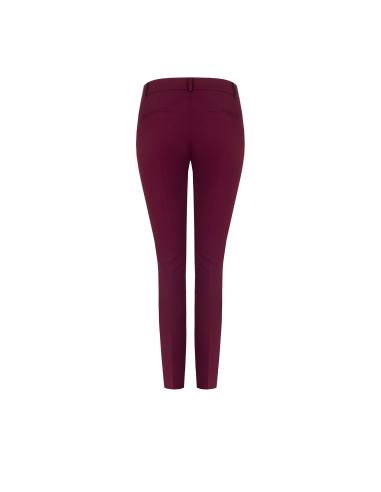 Pantalon skinny en crêpe scuba avec bouton assorti « Rinascimento »