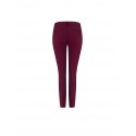 Pantaloni Skinny In Scuba Crepe Con Bottone Coordinato Rinascimento