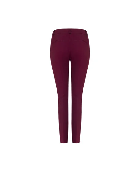 Pantaloni Skinny In Scuba Crepe Con Bottone Coordinato Rinascimento