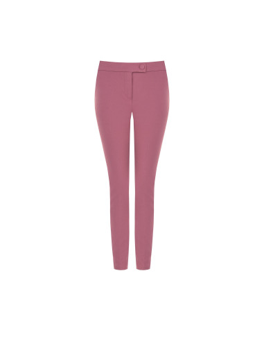 Skinny Trousers in Scuba Crepe with a Matching Button by Rinascimento