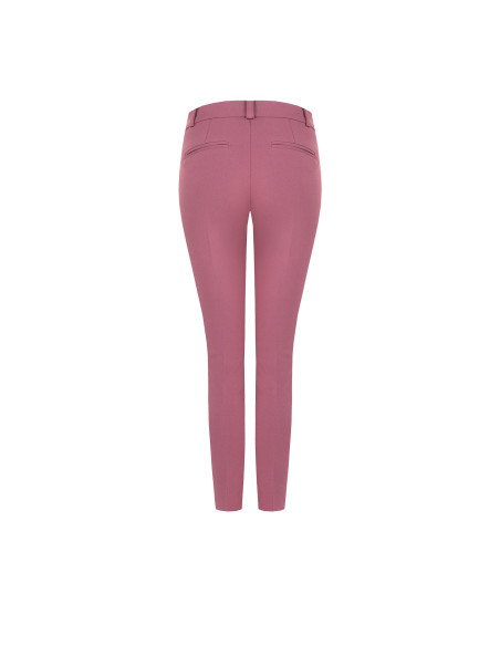 Pantaloni Skinny In Scuba Crepe Con Bottone Coordinato Rinascimento