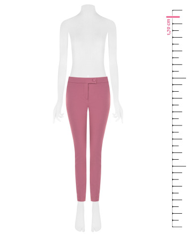 Skinny Trousers in Scuba Crepe with a Matching Button by Rinascimento